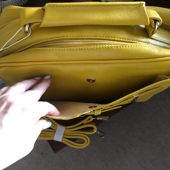 Double Zip Equestrian Satchel & Crossbody Bag (Y) - Picture 5 of 8